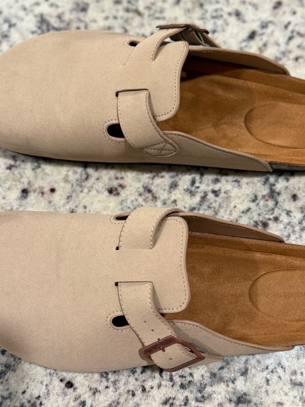 Goodfellow & Co Beige Suede Slip-On Clogs - Picture 2 of 4